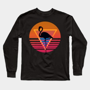 80s Fashion Flamingo Long Sleeve T-Shirt